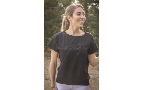 Pénélope Leprevost-T-shirt- Poppy Strass Noir