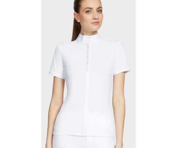 Samshield-Polo et Chemise-Julia Intersia Short Sleeves Blanc