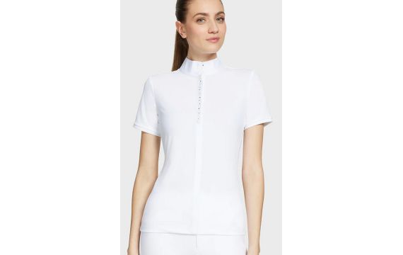 Samshield-Polo et Chemise-Julia Intersia Short Sleeves Blanc