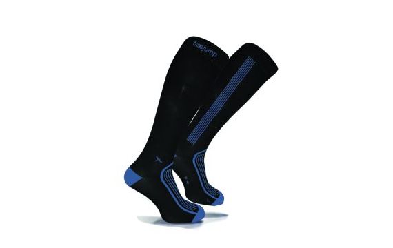 FreeJump-Accessoires-Paire de chaussettes techniques Noir/Bleu