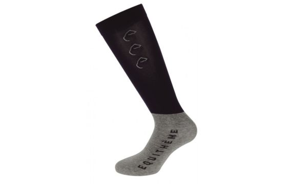 Equitheme-Chaussettes-Paires de Chaussette x 2 Navy/Gris