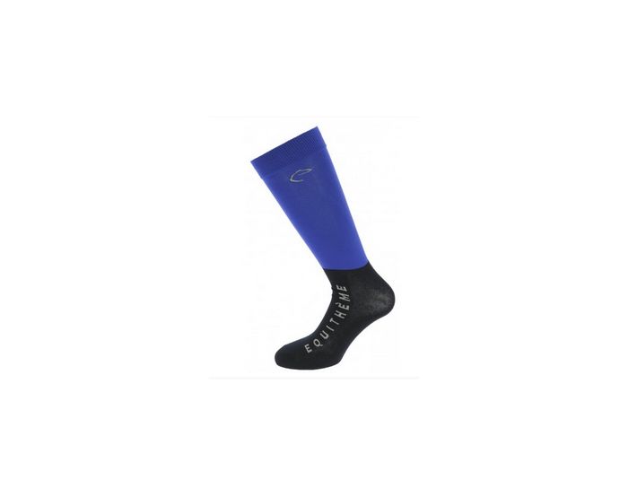 Equitheme-Chaussettes-Paire de Chaussette x 2 Bleu roi/Noir