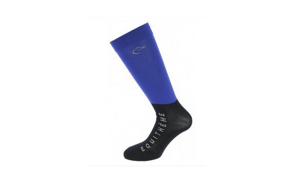 Equitheme-Chaussettes-Paire de Chaussette x 2 Bleu roi/Noir