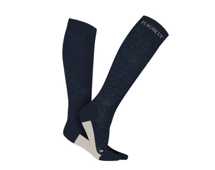 Flags & Cup-Chaussettes-Chaussettes X 1 Akaa Navy/Paillettes