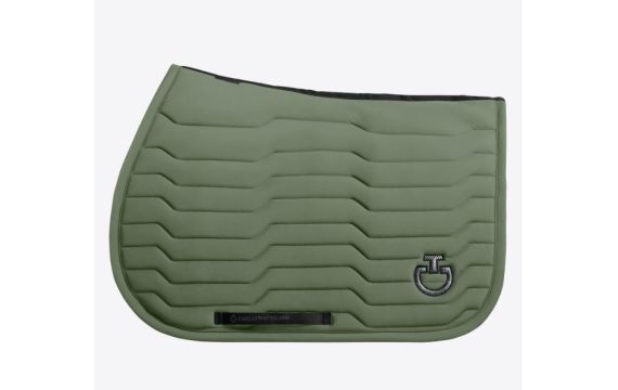 Cavalleria toscana-Tapis de selle - Tapis Revolution coupe jumping en jersey  - / Full / Cheval SOT051 vert