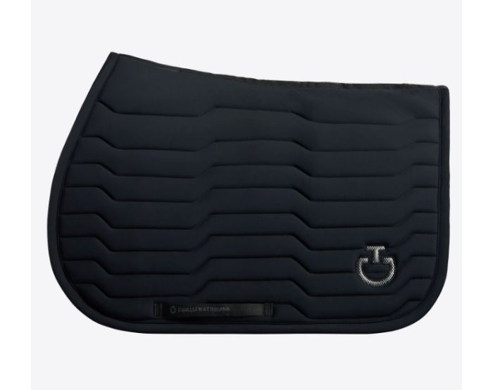 Cavalleria toscana-Tapis de selle - Tapis Revolution coupe jumping en jersey  - / Full / Cheval SOT051 navy