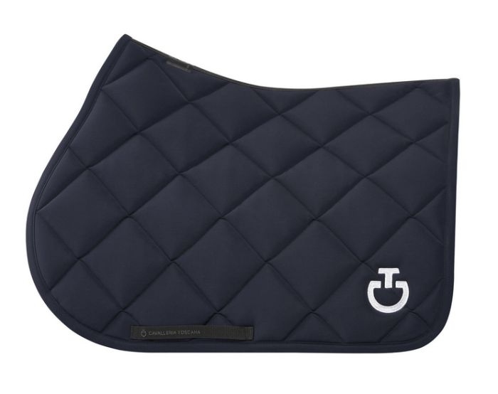 Cavalleria toscana-Tapis de selle - Tapis Diamond Quilted coupe jumping en jersey- / Full / Cheval SOT051 dark blue