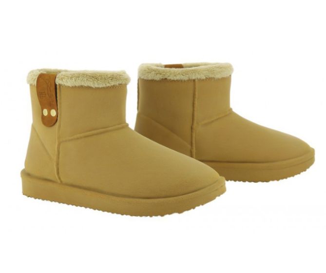 Pénélope Leprevost - Chaussant - Boots fourées en PVC Beige 