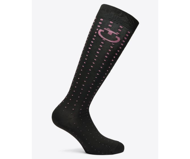 Cavalleria Toscana - Accessoires - Chaussettes Lot de 1 Paire femme CZN056 Noir/Rose