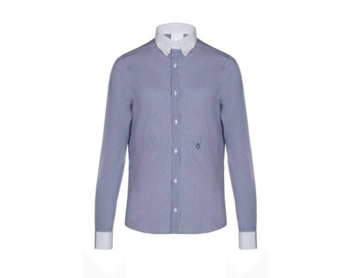 Cavalleria Toscana - Chemises - Chemise Manches Longues Homme CAU010 Bleu ciel à rayures blanches