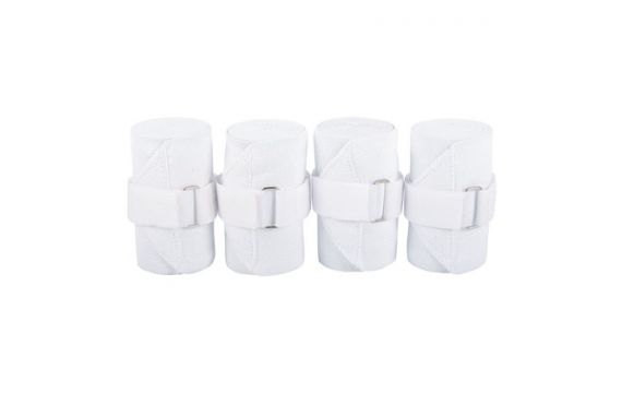 Harry's Horse - Protections - Lot de 4 bandes de travail elastique Cheval/Full Blanc