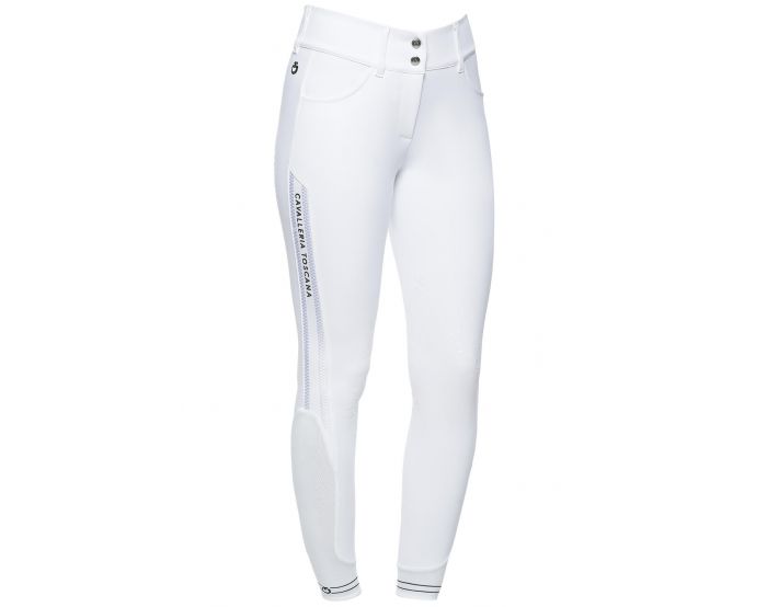 Cavalleria Toscana - Cavalier - Pantalon de concours brodé Femme PAD158 Blanc