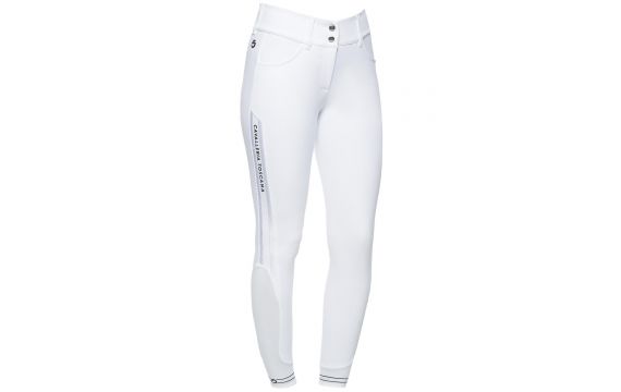 Cavalleria Toscana - Pantalon Femme - Pantalon de concours brodé Femme PAD158 Blanc