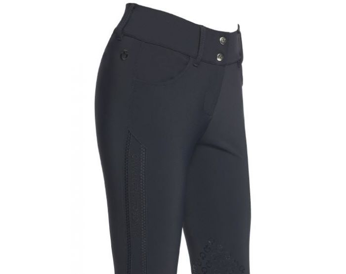 Cavalleria Toscana - Pantalon Femme - Pantalon de concours brodé Femme PAD158 Marine