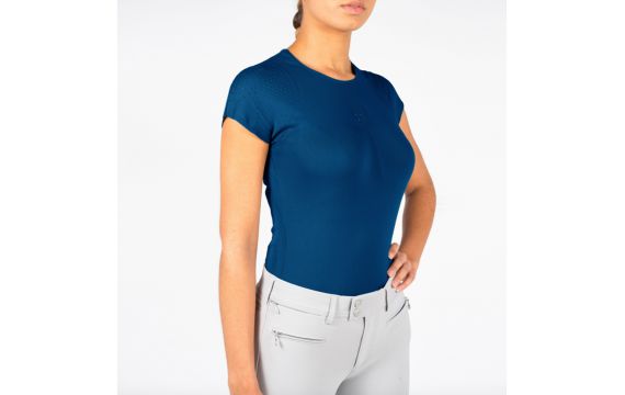 Samshield Collection -Cavalier - T-shirt Technique manches courtes Luana Seaport Blue SS22 Femme